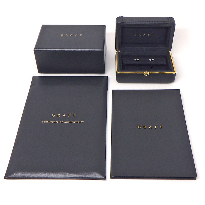 グラフ Graff GRAFF ピアス パヴェ バタフライ プティ スモール RGE1563 ダイヤモンド K18WG 【箱・保付き】 【中古】