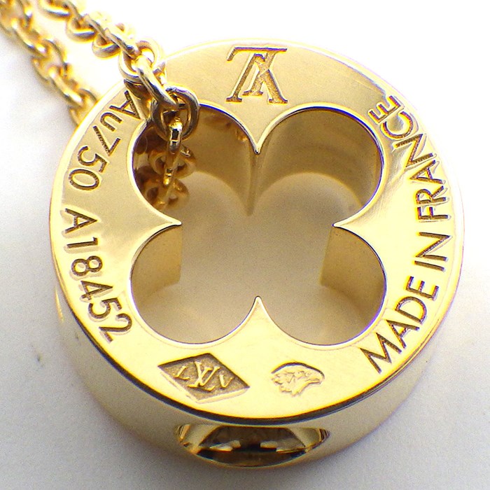 ルイヴィトン パンダンティフ アンプラント ネックレス K18PG 美品 極  