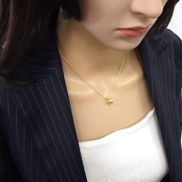 ルイ・ヴィトン LOUIS VUITTON ネックレス パンダンティフ アンプラント Q93674 モノグラム フラワー ロゴ ビス K18YG 【中古】