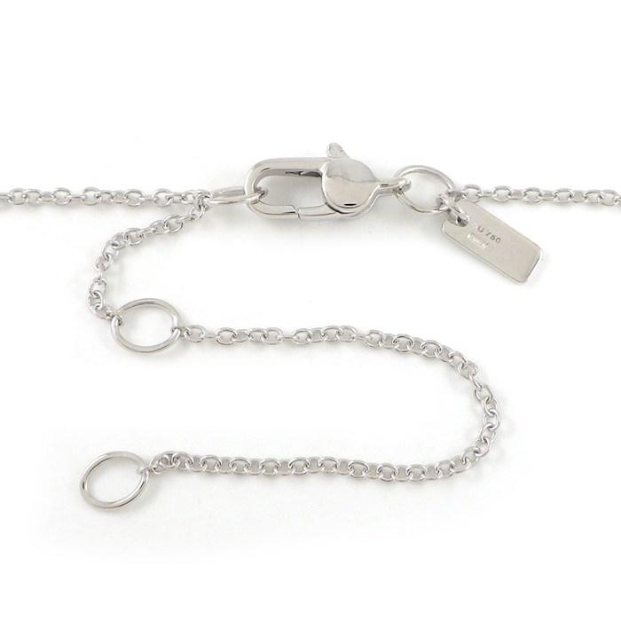 グッチ GUCCI ネックレス アイコン アモール フォーエバー GG ロゴ クローバー ラウンド サークル ダイヤモンド K18WG 【中古】