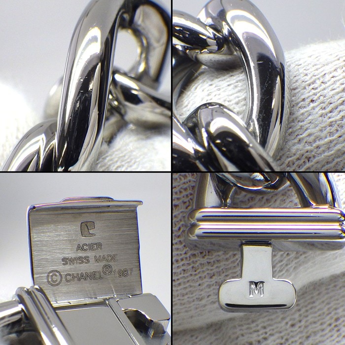 シャネル CHANEL 腕時計 プルミエール M H1063 ダイヤベゼル 4ポイント ダイヤインデックス オクタゴナル ホワイトシェル文字盤 SS チェーンブレス クオーツアナログ 【中古】