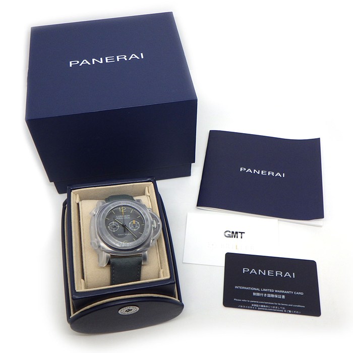 パネライ PANERAI 腕時計 ルミノール クロコ ネイビーシールズ PAM01409 グラデーション グレー文字盤 クロノグラフ スモールセコンド ナイロン / 牛革ベルト SS 自動巻き 【箱・保付き】 【中古】