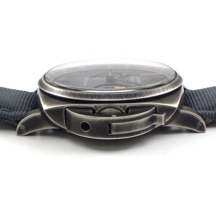 パネライ PANERAI 腕時計 ルミノール クロコ ネイビーシールズ PAM01409 グラデーション グレー文字盤 クロノグラフ スモールセコンド ナイロン / 牛革ベルト SS 自動巻き 【箱・保付き】 【中古】
