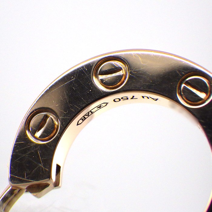 カルティエ Cartier シングルピアス ラブ フープ B8301422 オンライン限定モデル K18PG ※片方のみ 【中古】