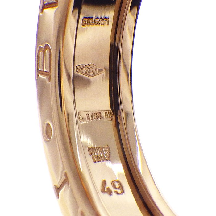 ブルガリ BVLGARI リング B-zero1 ビーゼロワン XS 335990 1バンド ロゴ K18PG 9号 / #49 【中古】