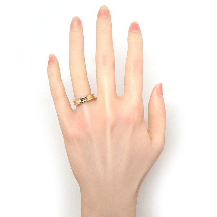 ブルガリ BVLGARI リング B-zero1 ビーゼロワン XS 335990 1バンド ロゴ K18PG 9号 / #49 【中古】