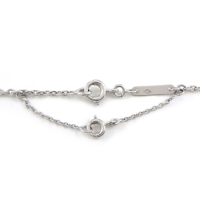 カルティエ Cartier ネックレス 1ポイント ハートシェイプ ピンクサファイア K18WG 【中古】