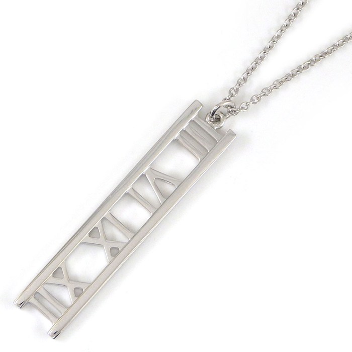  ティファニー Tiffany & Co. ネックレス アトラス バー K18WG 【中古】