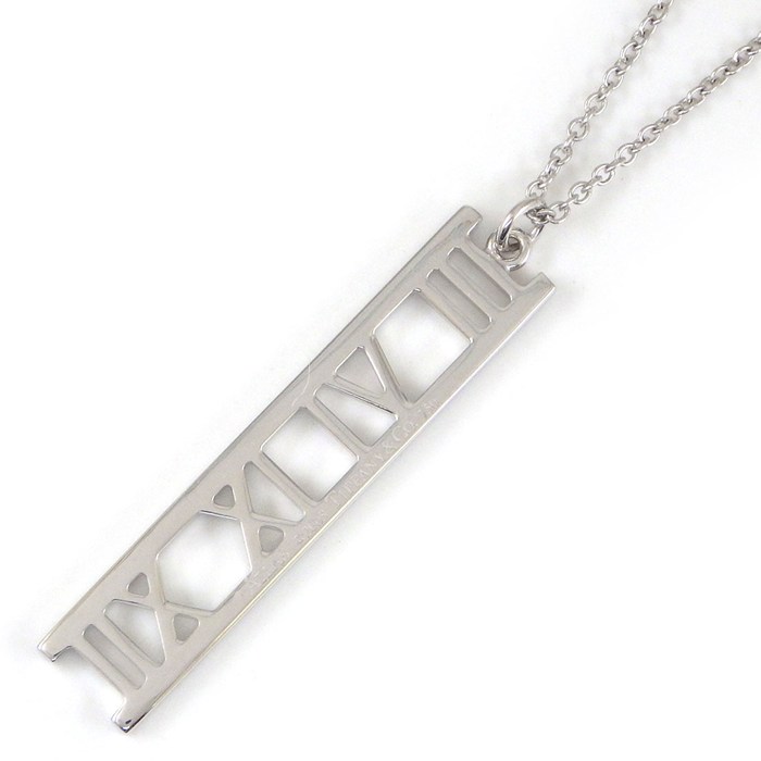  ティファニー Tiffany & Co. ネックレス アトラス バー K18WG 【中古】