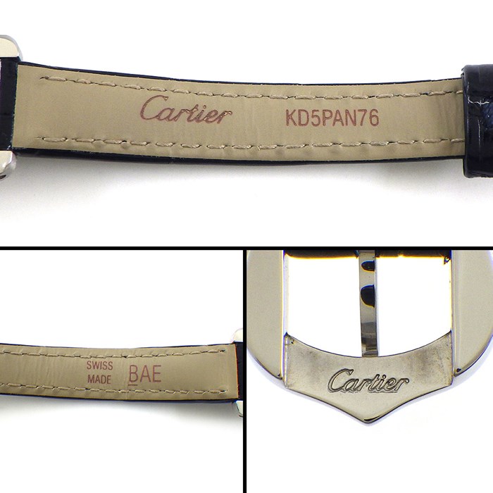 カルティエ Cartier 腕時計 タンク アメリカン ミニ WSTA0032 日本限定モデル ローマ数字インデックス サンレイ シルバー レクタンギュラー文字盤 SS ネイビーブルー アリゲーター レザーベルト クオーツアナログ 【箱・保付き】 【中古】 カルティエ Cartier 腕時計 タンク アメリカン ミニ WSTA0032 日本限定