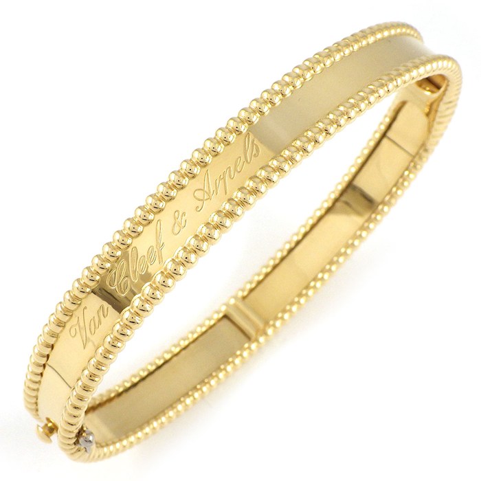 ヴァンクリーフ＆アーペル Van Cleef & Arpels バングル ペルレ シニアチュール ミディアム VCARP3K600 K18YG / #M 【箱・保付き】 【中古】