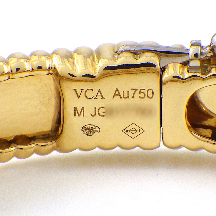 ヴァンクリーフ＆アーペル Van Cleef & Arpels バングル ペルレ シニアチュール ミディアム VCARP3K600 K18YG / #M 【箱・保付き】 【中古】