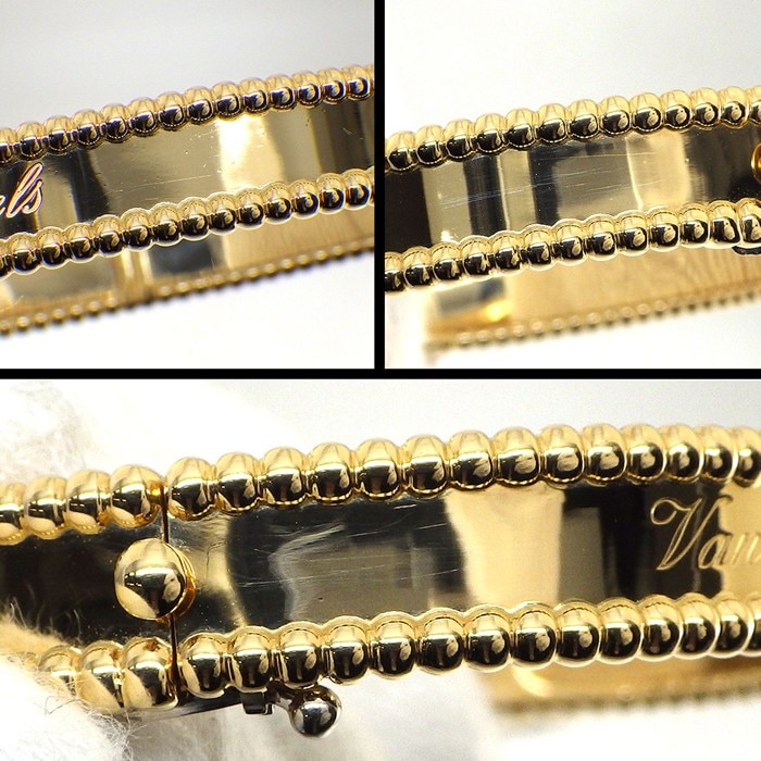 ヴァンクリーフ＆アーペル Van Cleef & Arpels バングル ペルレ シニアチュール ミディアム VCARP3K600 K18YG / #M 【箱・保付き】 【中古】