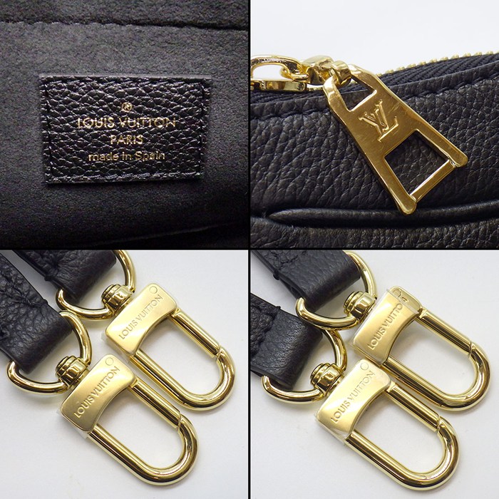 ルイ・ヴィトン LOUIS VUITTON ショルダーバッグ バガテル NM M46002 ブラック モノグラムアンプラントレザー ゴールド金具 【中古】