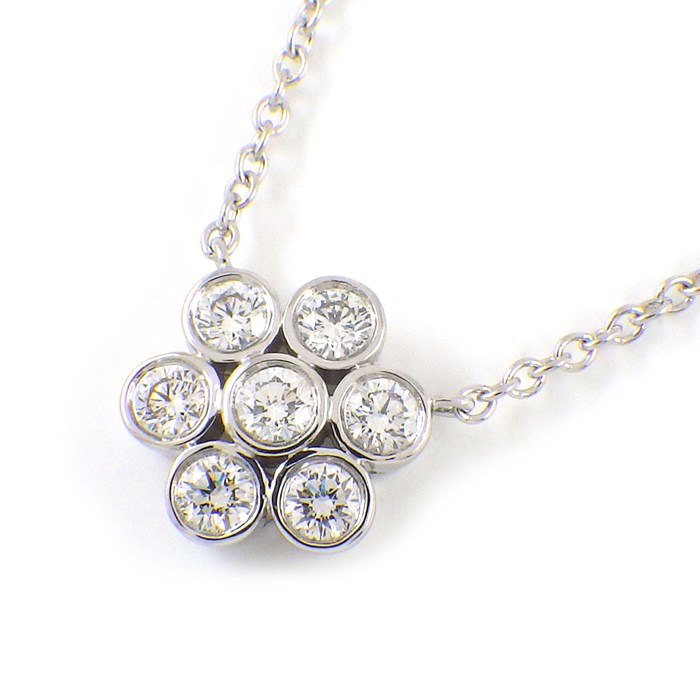 ティファニー ガーデンフラワー ネックレス ダイヤモンド pt950