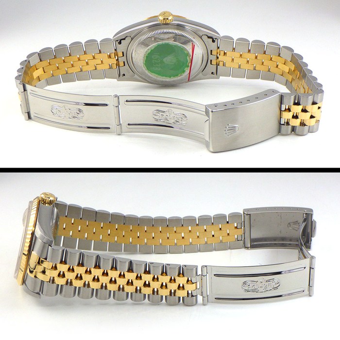 ロレックス Rolex 腕時計 デイトジャスト 16233G U番 1997年製 10ポイント ダイヤインデックス サンレイ シャンパンカラー文字盤 デイト K18YG SS 自動巻き 【中古】