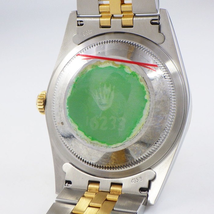 ロレックス Rolex 腕時計 デイトジャスト 16233G U番 1997年製 10ポイント ダイヤインデックス サンレイ シャンパンカラー文字盤 デイト K18YG SS 自動巻き 【中古】