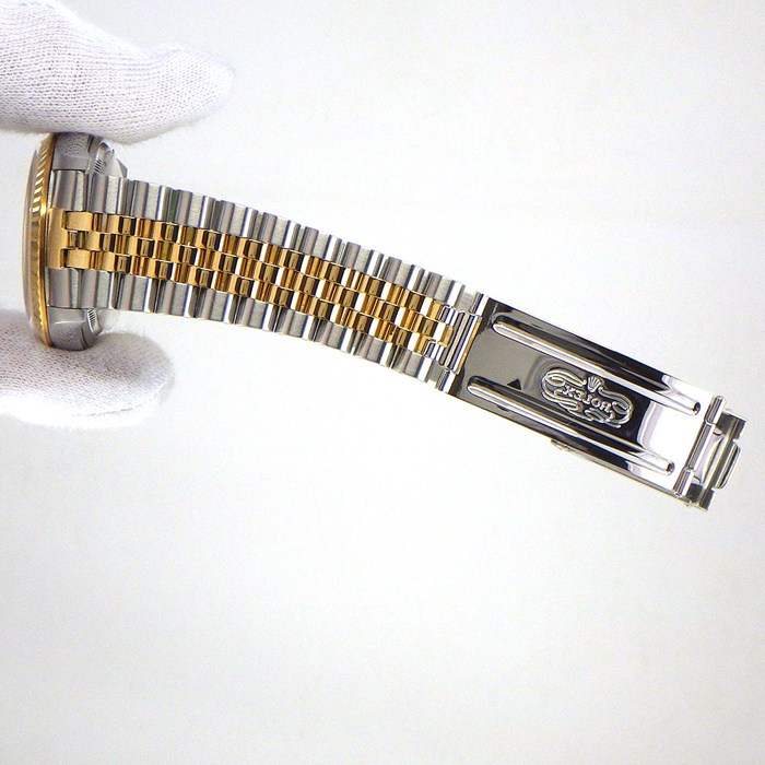 ロレックス Rolex 腕時計 デイトジャスト 16233G U番 1997年製 10ポイント ダイヤインデックス サンレイ シャンパンカラー文字盤 デイト K18YG SS 自動巻き 【中古】