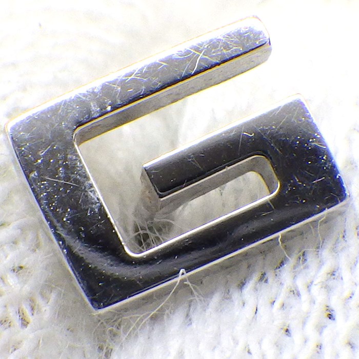 グッチ GUCCI ピアス G ロゴ スクエア K18WG 【中古】