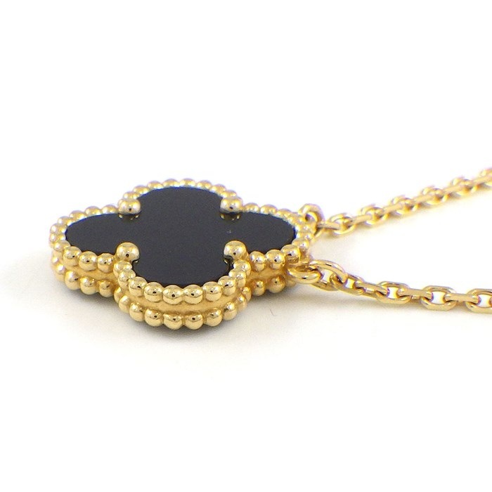 ヴァンクリーフ＆アーペル Van Cleef & Arpels ネックレス ヴィンテージ アルハンブラ VCARA45800 オニキス K18YG 【箱・保付き】 【中古】