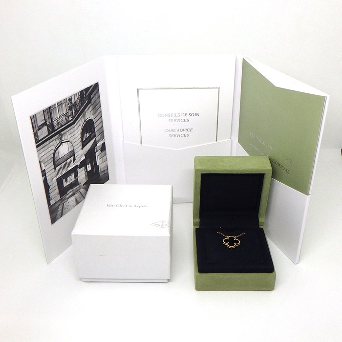 ヴァンクリーフ＆アーペル Van Cleef & Arpels ネックレス ヴィンテージ アルハンブラ VCARA45800 オニキス K18YG 【箱・保付き】 【中古】