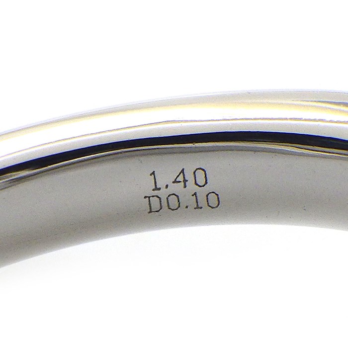 【サファイア ダイヤモンド】 リング フラワーモチーフ サファイア 1.40ct ダイヤモンド 0.10ct K18WG 12号 【中古】