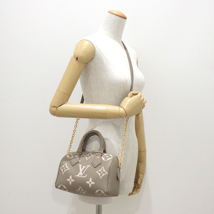 ルイ・ヴィトン Louis Vuitton ハンドバッグ ショルダーバッグ スピーディ バンドリエール 20 M46575 トゥルトレール クレーム モノグラム アンプラント ゴールド金具 【中古】