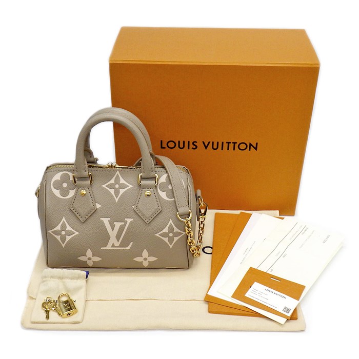 ルイ・ヴィトン Louis Vuitton ハンドバッグ ショルダーバッグ スピーディ バンドリエール 20 M46575 トゥルトレール クレーム モノグラム アンプラント ゴールド金具 【中古】