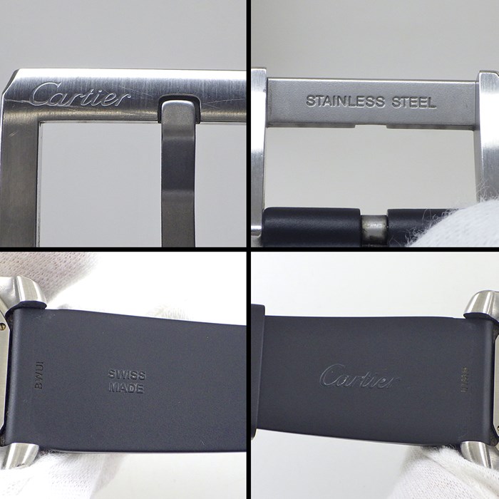 カルティエ Cartier 腕時計 カリブル ダイバー W7100056 デイト スモールセコンド 回転ベゼル 夜光インデックス 夜光針 ブラック文字盤 SS ブラック ラバーベルト 自動巻き 【中古】