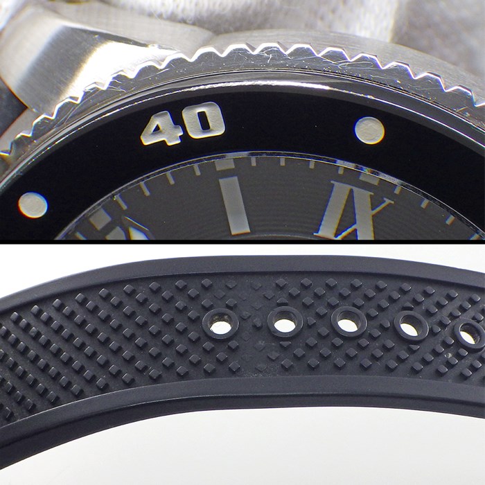 カルティエ Cartier 腕時計 カリブル ダイバー W7100056 デイト スモールセコンド 回転ベゼル 夜光インデックス 夜光針 ブラック文字盤 SS ブラック ラバーベルト 自動巻き 【中古】