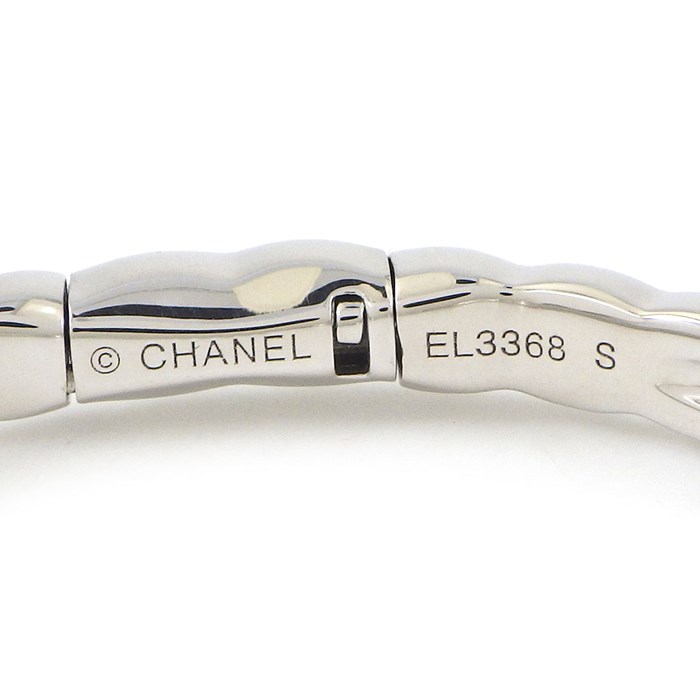 シャネル CHANEL バングル ココクラッシュ ミニ J12809 フル 36ポイント ダイヤモンド 計1.28ct K18WG / #S 【中古】