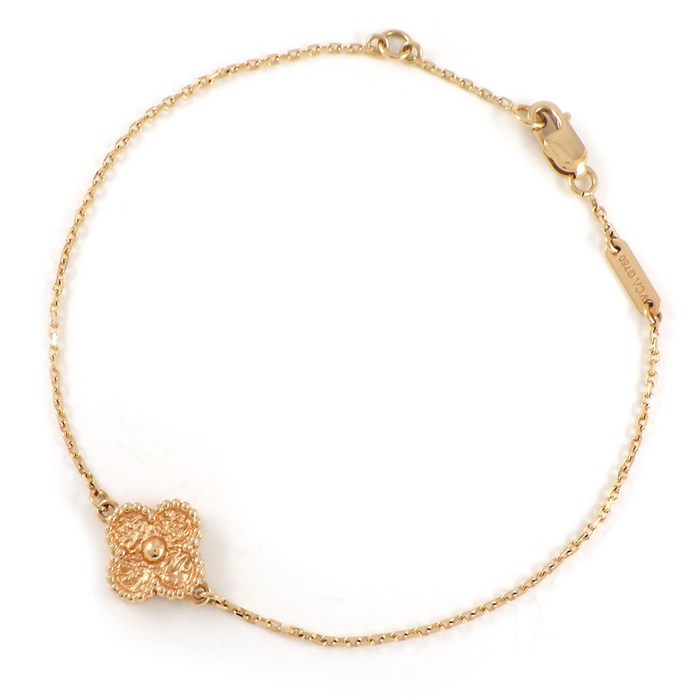 ヴァンクリーフ&アーペル Van Cleef & Arpels ブレスレット スウィートアルハンブラ VCARO8DC00 K18PG 【中古】