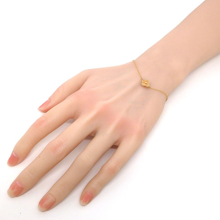 ヴァンクリーフ&アーペル Van Cleef & Arpels ブレスレット スウィートアルハンブラ VCARO8DC00 K18PG 【中古】