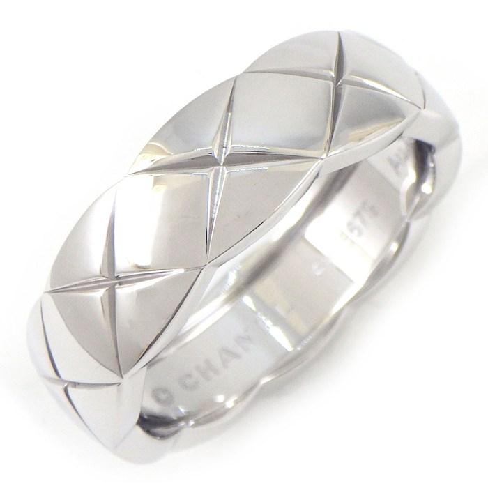 シャネル CHANEL リング ココ クラッシュ ミディアム J10570 K18WG 19.5号 / #60 【中古】