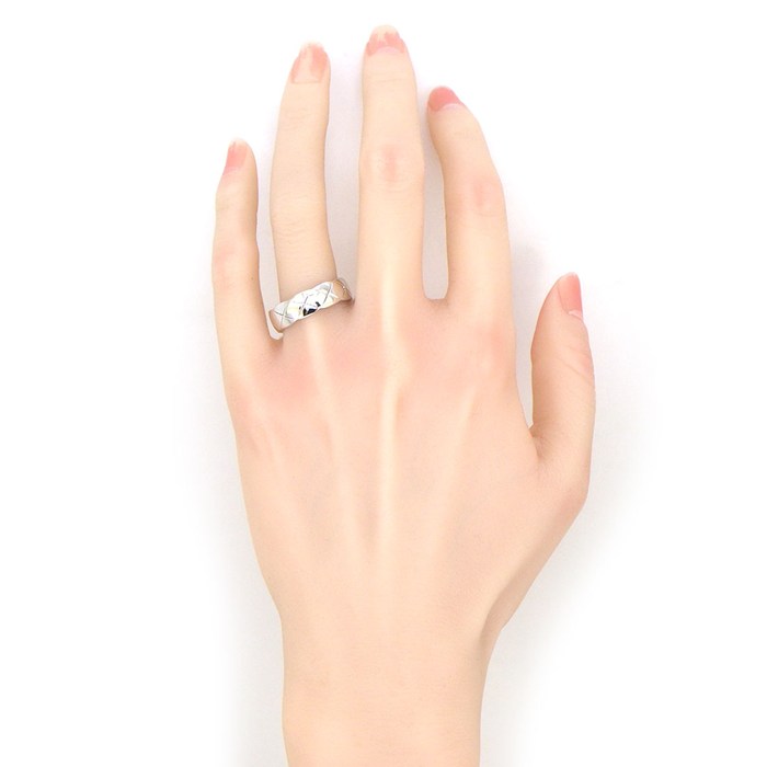 シャネル CHANEL リング ココ クラッシュ ミディアム J10570 K18WG 19.5号 / #60 【中古】