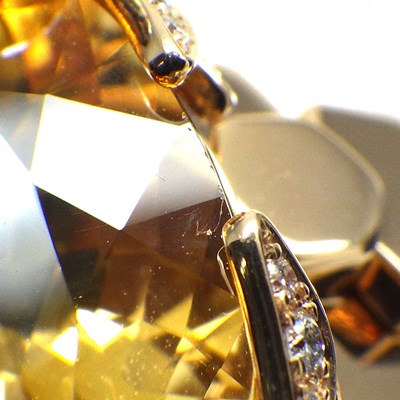 ショーメ Chaumet リング ビー マイ ラブ エクスクイーズ 083931 オーバルカット シトリン 165ポイント ダイヤモンド 計0.81ct K18PG 9.5号 / #50 【箱・保付き】 【中古】