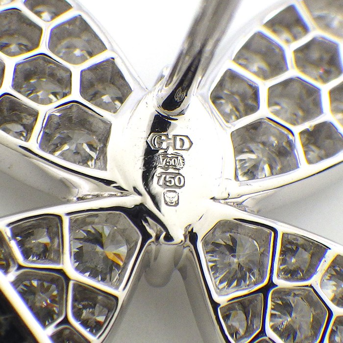 グラフ Graff GRAFF ピアス パヴェ バタフライ スタッド RGE574 ダイヤモンド 計2.20ct K18WG 【中古】
