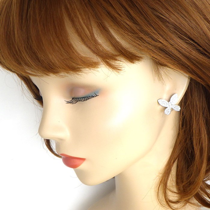 グラフ Graff GRAFF ピアス パヴェ バタフライ スタッド RGE574 ダイヤモンド 計2.20ct K18WG 【中古】