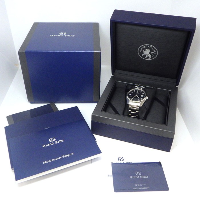 グランドセイコー Grand Seiko 腕時計 ヘリテージコレクション SBGP005/9F85-0AD0 サンレイ ネイビー文字盤 デイト SS クオーツアナログ 【箱・保付き】 【中古】