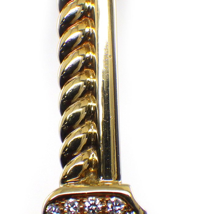 ジュエルスタジオ Jewel Studio ペンダントトップ ピストル 拳銃 モチーフ パヴェ ルビー 計0.60ct ルビー 計0.19ct ダイヤモンド 計0.24ct K18YG 【中古】
