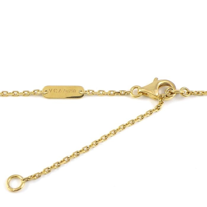 ヴァンクリーフ＆アーペル Van Cleef & Arpels ネックレス ヴィンテージアルハンブラ 2013年 ホリデーコレクション クリスマス限定モデル マラカイト ダイヤモンド K18YG 【中古】