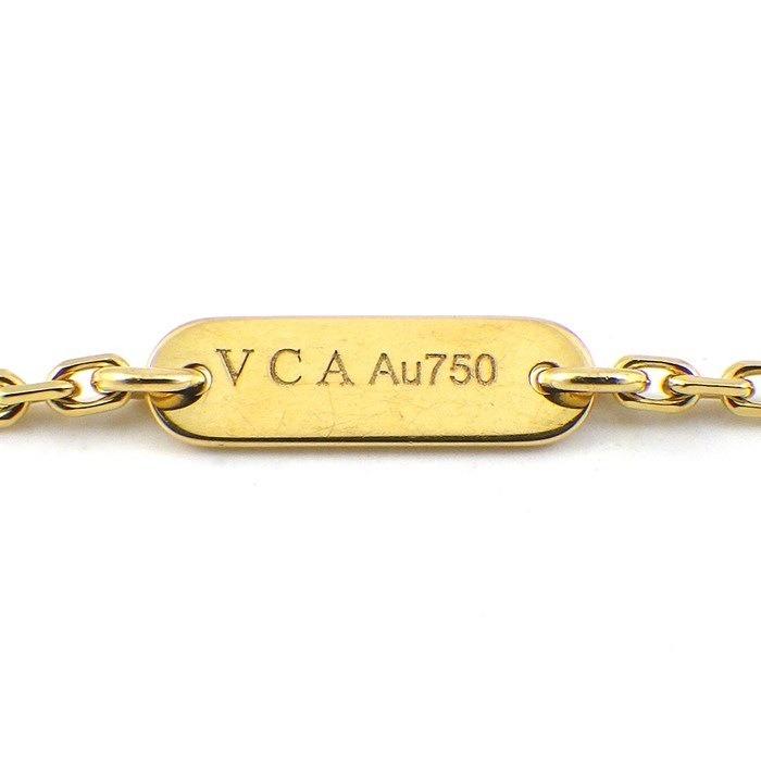 ヴァンクリーフ＆アーペル Van Cleef & Arpels ネックレス ヴィンテージアルハンブラ 2013年 ホリデーコレクション クリスマス限定モデル マラカイト ダイヤモンド K18YG 【中古】