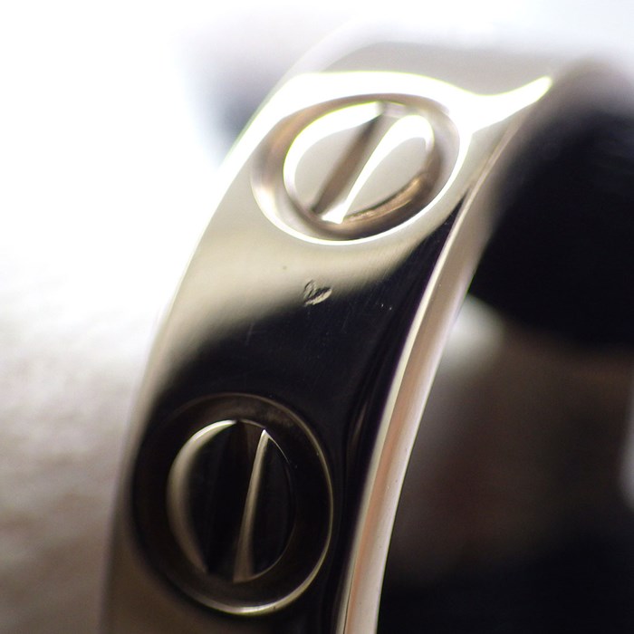 カルティエ Cartier ブレスレット ラブブレス K18WG ブラック コード 黒 【箱・保付き】 【中古】