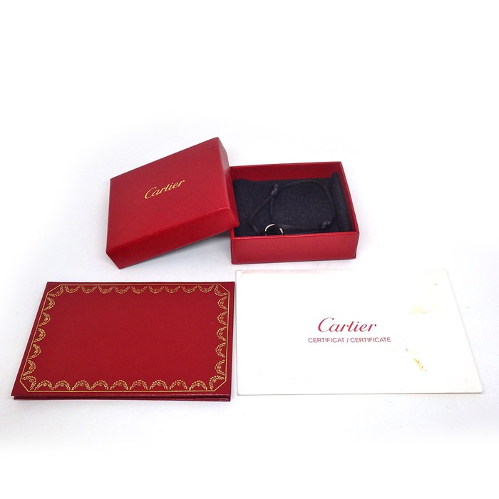 カルティエ Cartier ブレスレット ラブブレス K18WG ブラック コード 黒 【箱・保付き】 【中古】