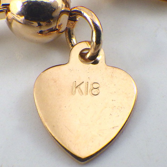 【ダイヤモンド】 ネックレス ハートモチーフ ダイヤモンド 計0.50ct K18PG 【中古】