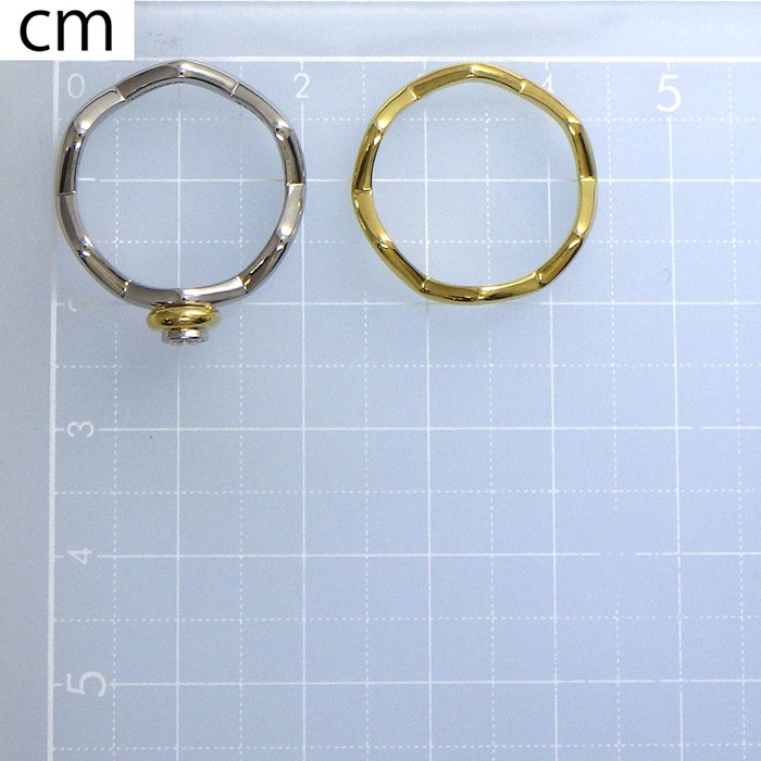 ティファニー Tiffany & Co. リング ジグザグ 2本組 ダブル ロウ バンド 2カラー 1ポイント ダイヤモンド PT950 K18YG K18WG 11.5号 【中古】