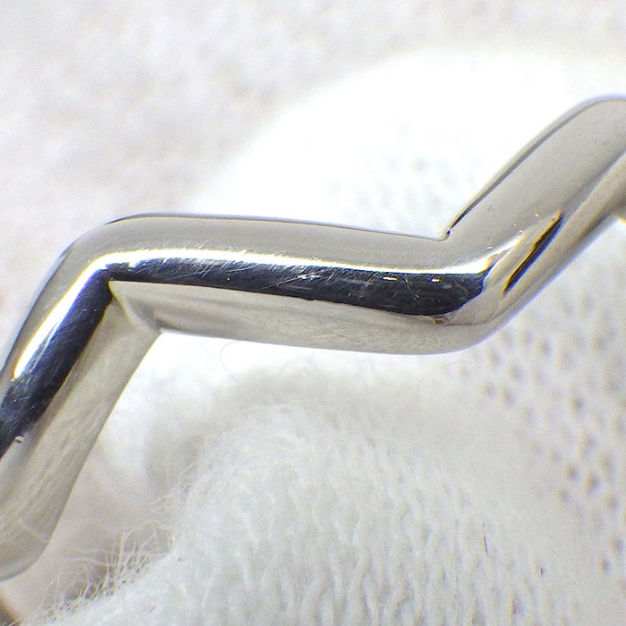 ティファニー Tiffany & Co. リング ジグザグ 2本組 ダブル ロウ バンド 2カラー 1ポイント ダイヤモンド PT950 K18YG K18WG 11.5号 【中古】