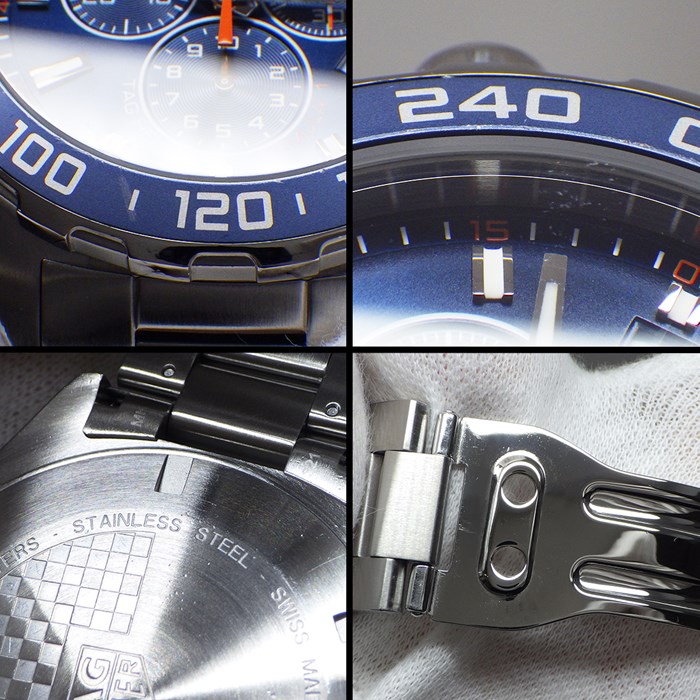 タグ・ホイヤー TAG Heuer 腕時計 フォーミュラ1 CAZ1014/BA0842 サンレイ ブルー 文字盤 カレンダー クロノグラフ タキメーター スモールセコンド SS クオーツアナログ 【箱・保付き】 【中古】