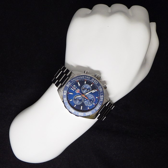 タグ・ホイヤー TAG Heuer 腕時計 フォーミュラ1 CAZ1014/BA0842 サンレイ ブルー 文字盤 カレンダー クロノグラフ タキメーター スモールセコンド SS クオーツアナログ 【箱・保付き】 【中古】
