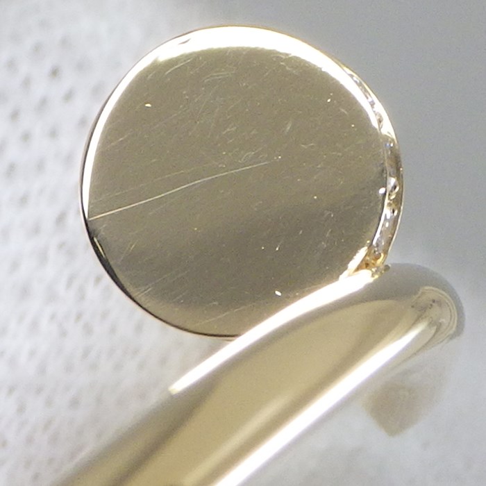 カルティエ Cartier バングル ジュスト アン クル スモールモデル SM B6066118 釘モチーフ 20ポイント ダイヤモンド 0.18ct K18YG / #18 【中古】